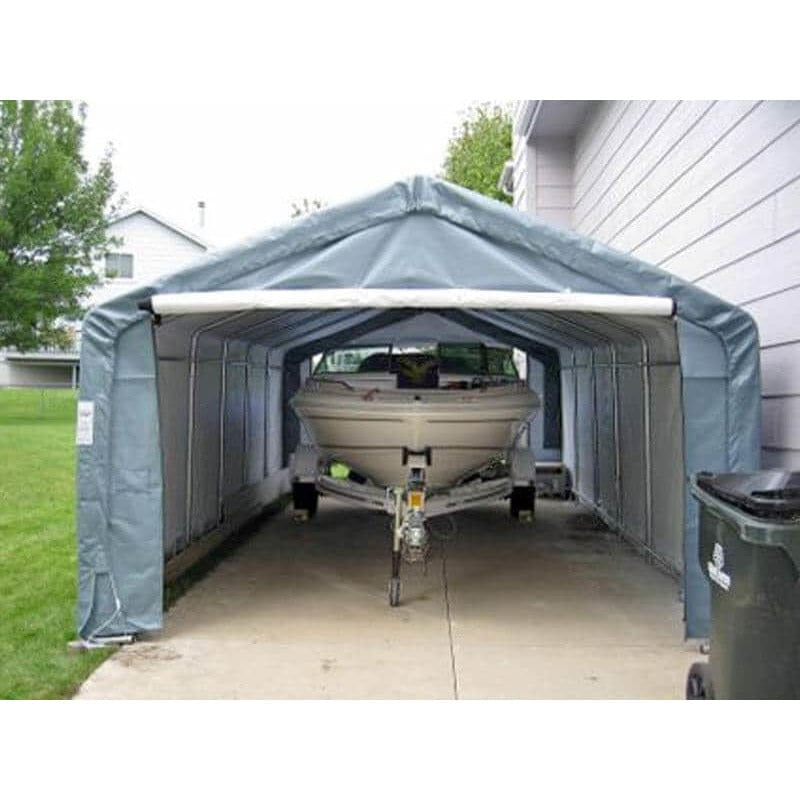 Rhino Shelter Extended Garage (House Style) 12’W x 24’L x 8’H