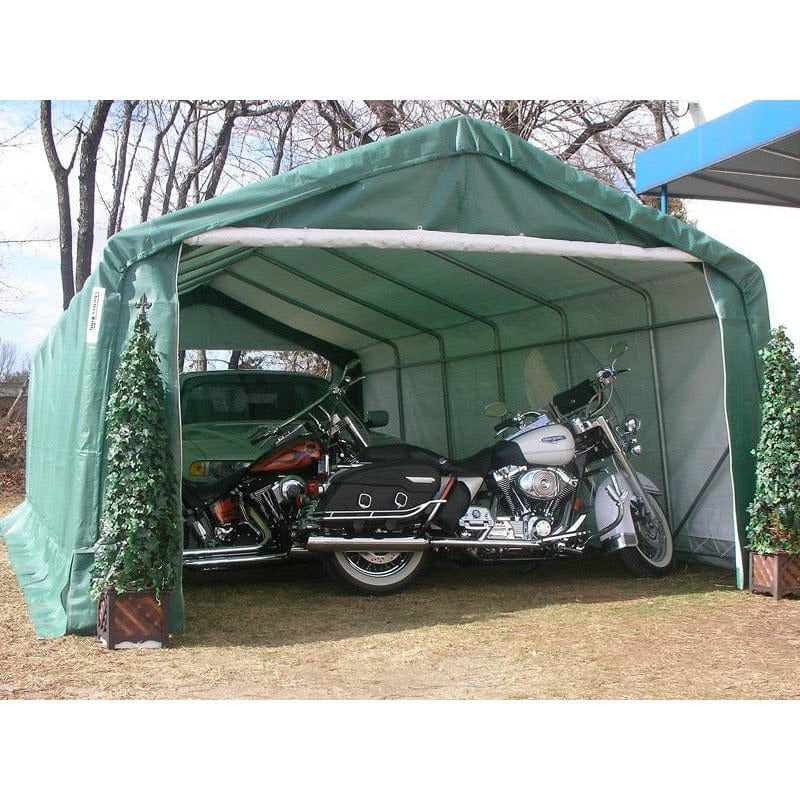 Rhino Shelter Extended Garage (House Style) 12’W x 24’L x 8’H