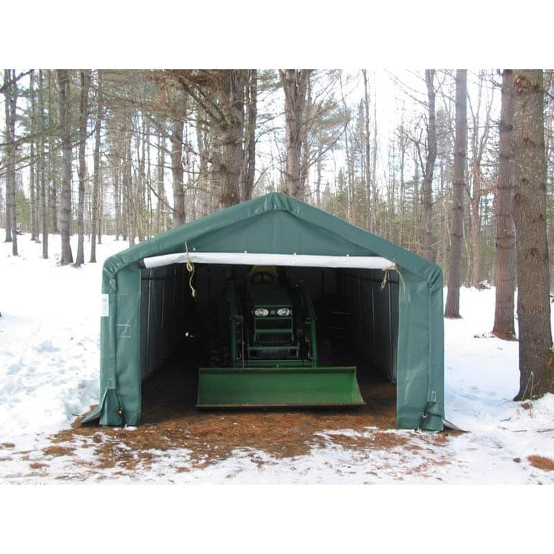 Rhino Shelter Extended Garage (House Style) 12’W x 24’L x 8’H