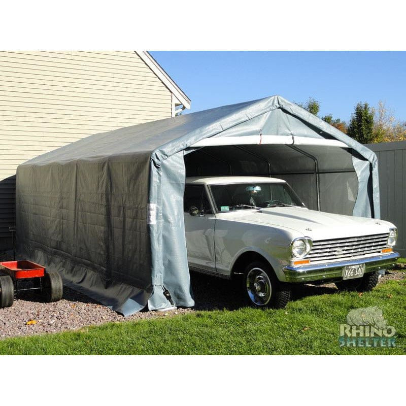 Rhino Shelter Garage 12’W x 20’L x 8’H (House Style)