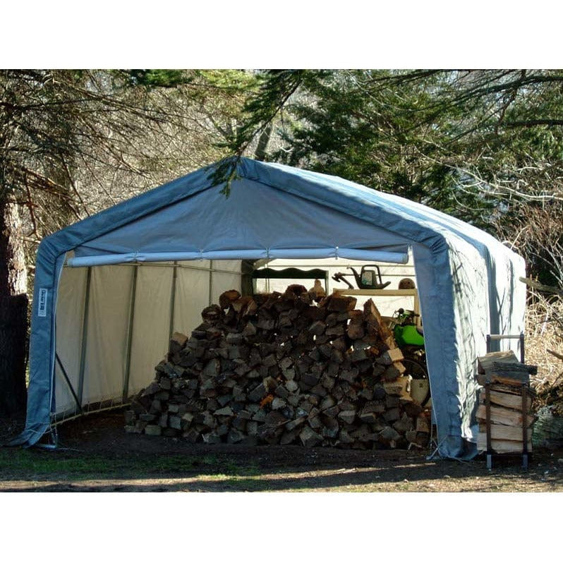 Rhino Shelter Storage Shed 12’W x 12’L x 8’H (House Style)