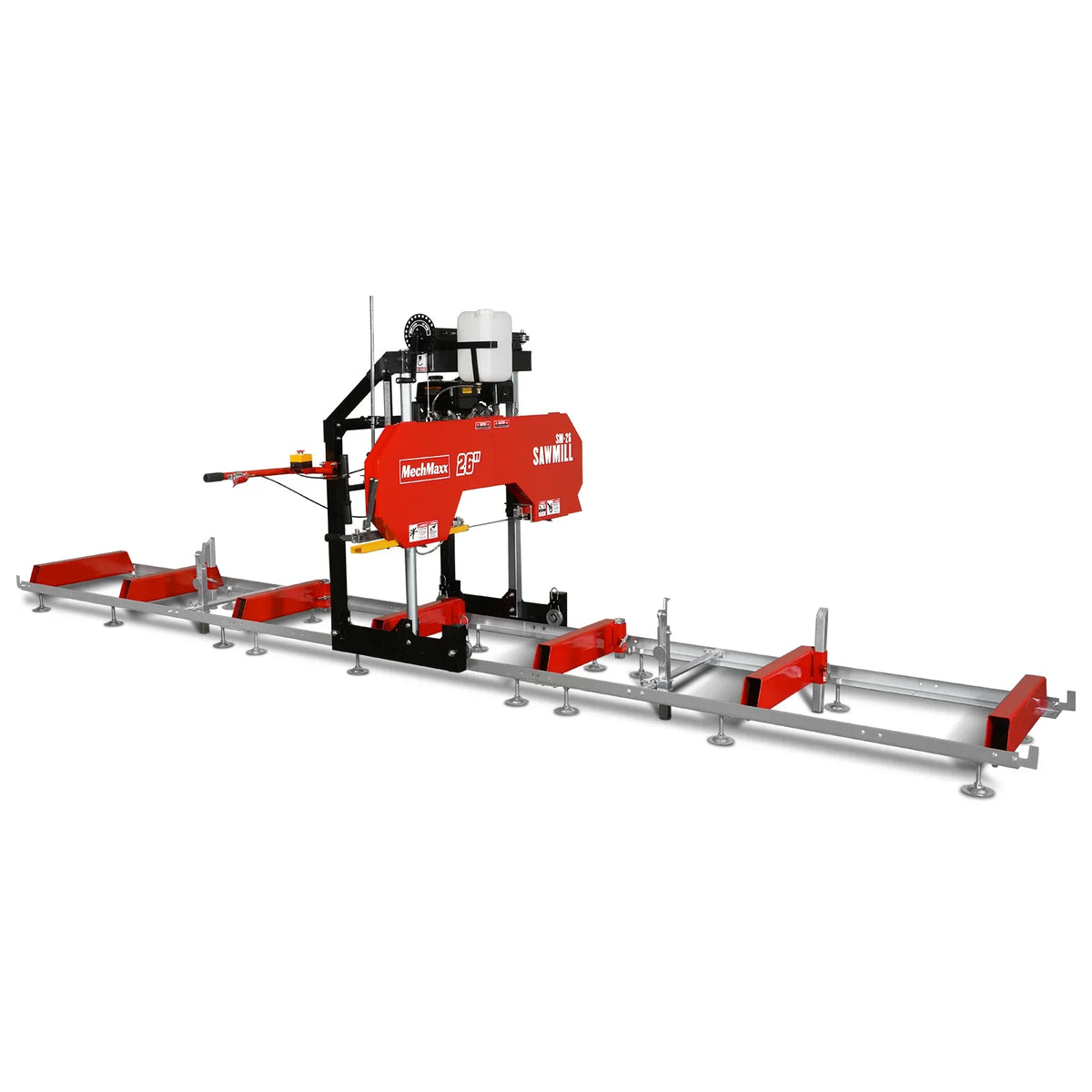 MechMaxx 26" Portable Sawmill, KOHLER CH440 429cc E-Start Gasoline Engine, 20" Board Width, 20' Track Length (13' Track Length + 6.4' Track Extension Included) , SM-26