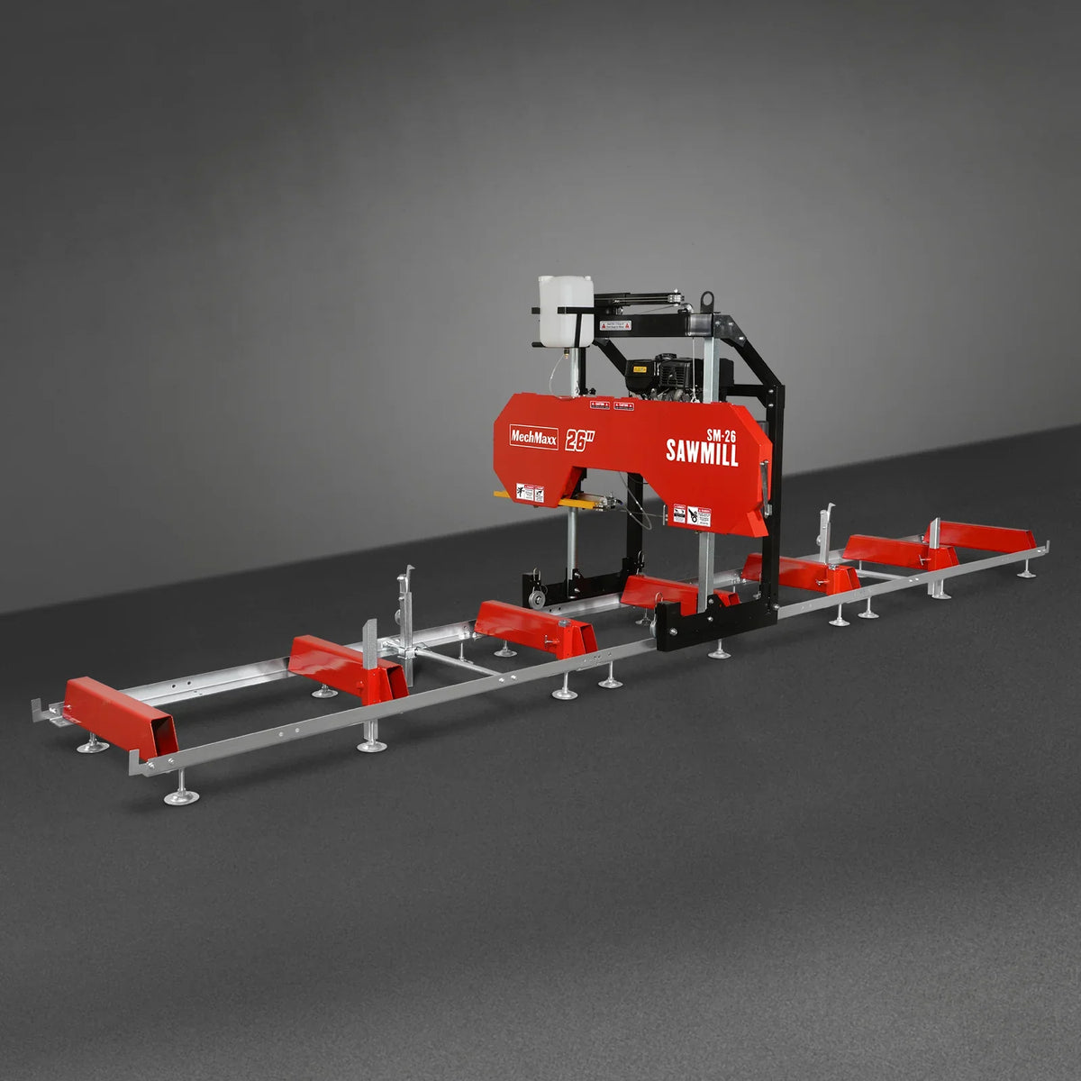 MechMaxx 26" Portable Sawmill, KOHLER CH440 429cc E-Start Gasoline Engine, 20" Board Width, 20' Track Length (13' Track Length + 6.4' Track Extension Included) , SM-26