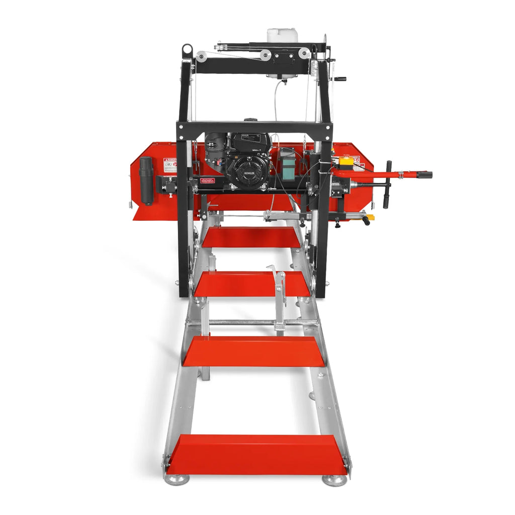 MechMaxx 26" Portable Sawmill, KOHLER CH440 429cc E-Start Gasoline Engine, 20" Board Width, 20' Track Length (13' Track Length + 6.4' Track Extension Included) , SM-26