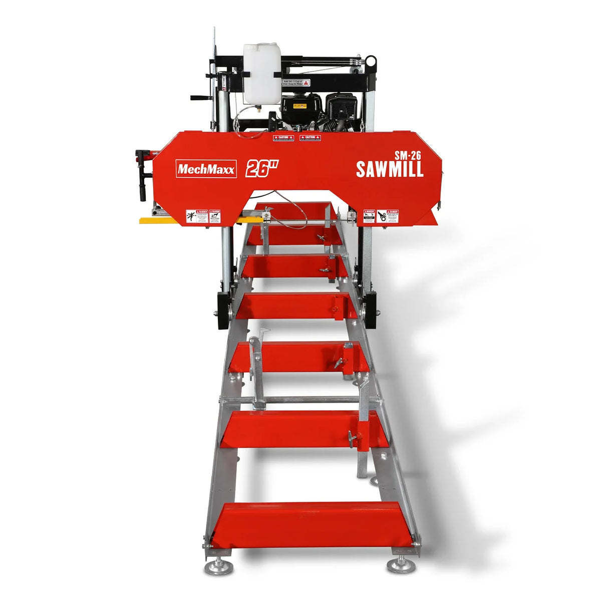 MechMaxx 26" Portable Sawmill, KOHLER CH440 429cc E-Start Gasoline Engine, 20" Board Width, 20' Track Length (13' Track Length + 6.4' Track Extension Included) , SM-26