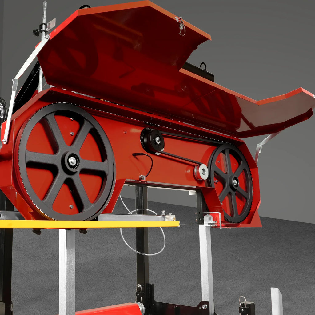 MechMaxx 32" Portable Sawmill, KOHLER CH440 429cc E-Start Gasoline Engine, 26.5" Board Width, 20' Track Length , SM-32