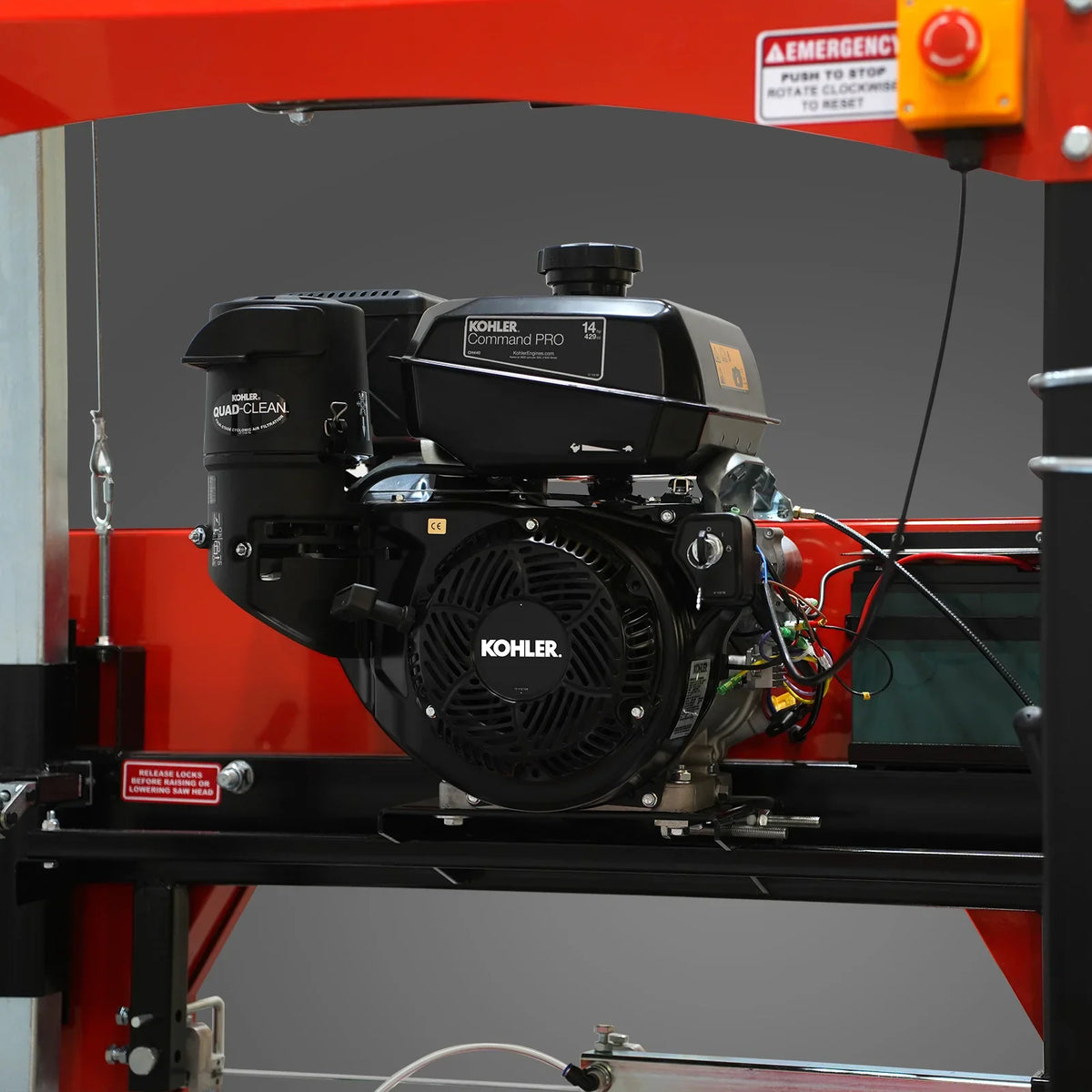 MechMaxx 32" Portable Sawmill, KOHLER CH440 429cc E-Start Gasoline Engine, 26.5" Board Width, 20' Track Length , SM-32