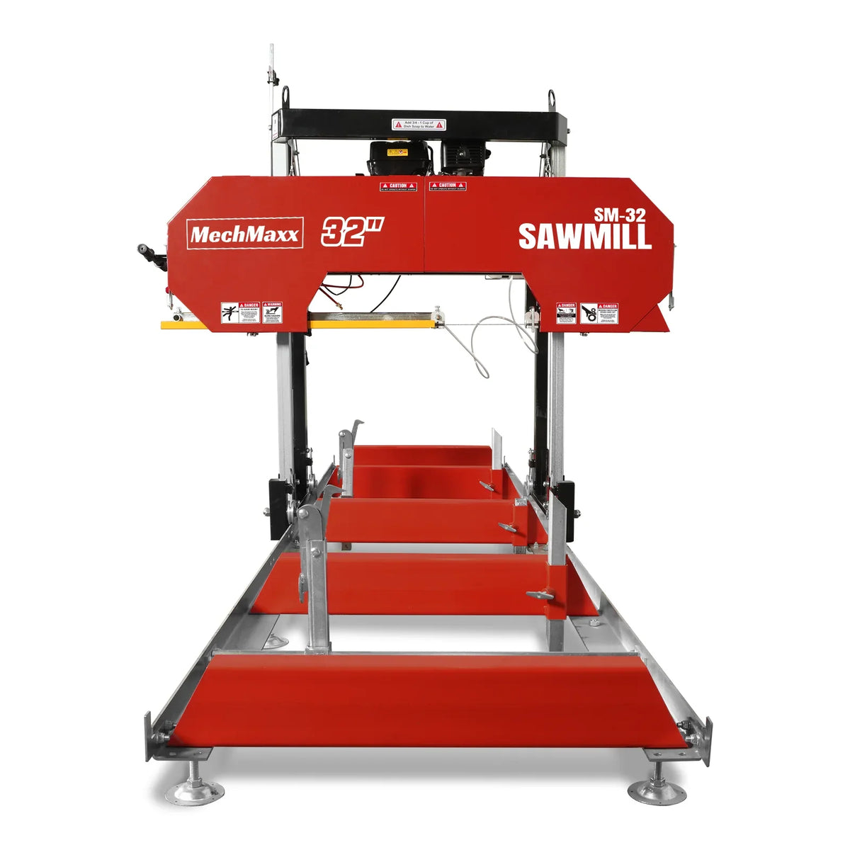 MechMaxx 32" Portable Sawmill, 459cc 15HP E-Start Gasoline Engine, 26.5" Board Width, 13' Track Length , SM-32