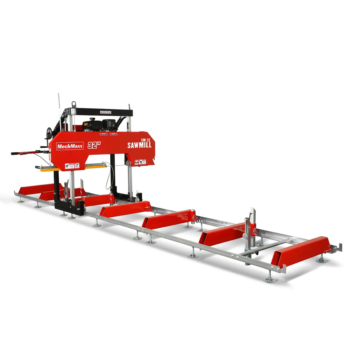 MechMaxx 32" Portable Sawmill, KOHLER CH440 429cc E-Start Gasoline Engine, 26.5" Board Width, 20' Track Length , SM-32