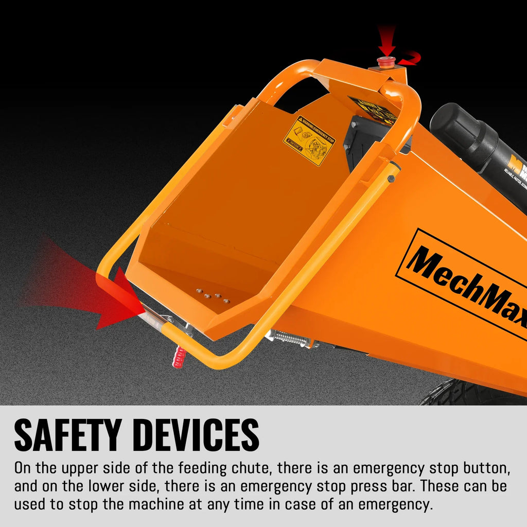 MechMaxx 6 inch E-start ZONSEN 459cc 15hp Gasoline Engine Powered Drum Wood Chipper ,  P4206