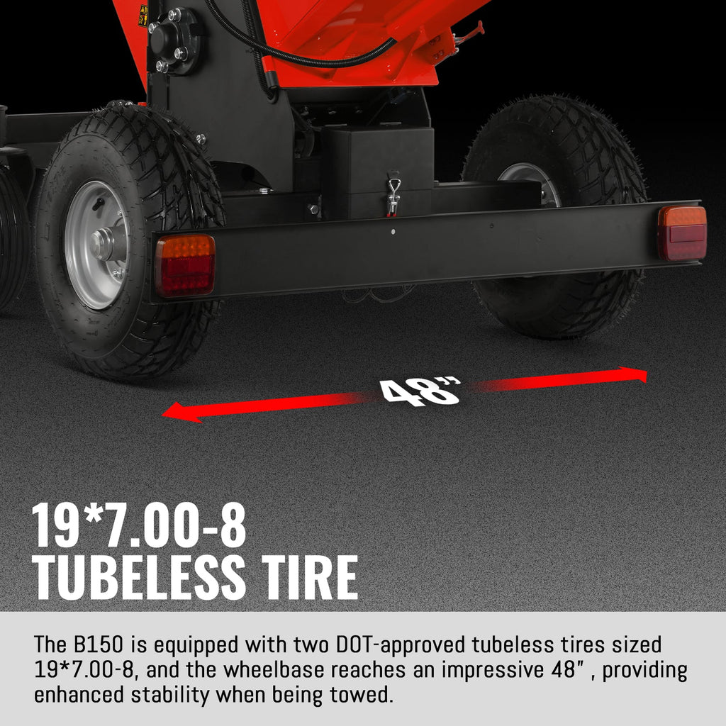 MechMaxx 6 inch KOHLER E-Start 429cc 14HP Gas Powered 4 - Wheel Drum Wood Chipper with Taillight ,  B150