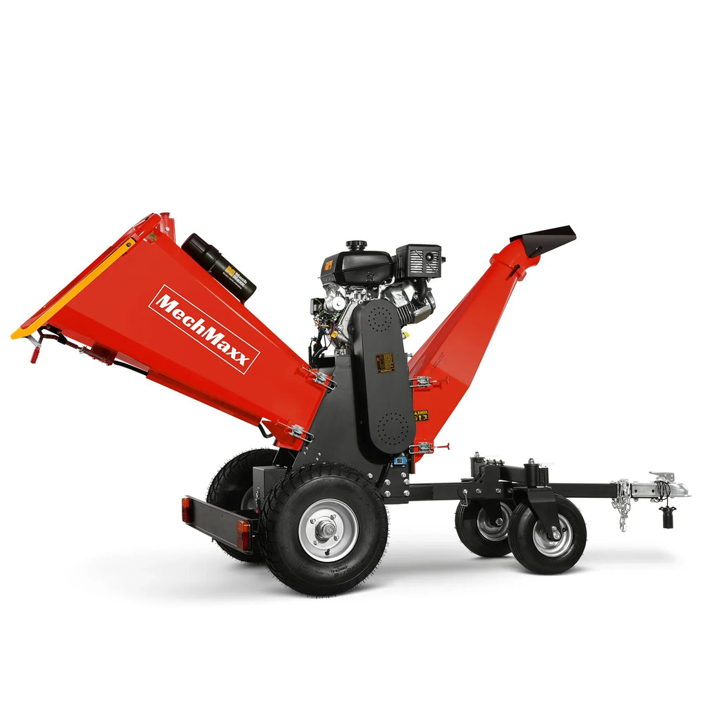 MechMaxx 6 inch KOHLER E-Start 429cc 14HP Gas Powered 4 - Wheel Drum Wood Chipper with Taillight ,  B150
