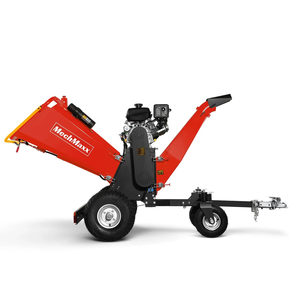MechMaxx 6 inch KOHLER E-Start 429cc 14HP Gas Powered 4 - Wheel Drum Wood Chipper with Taillight ,  B150