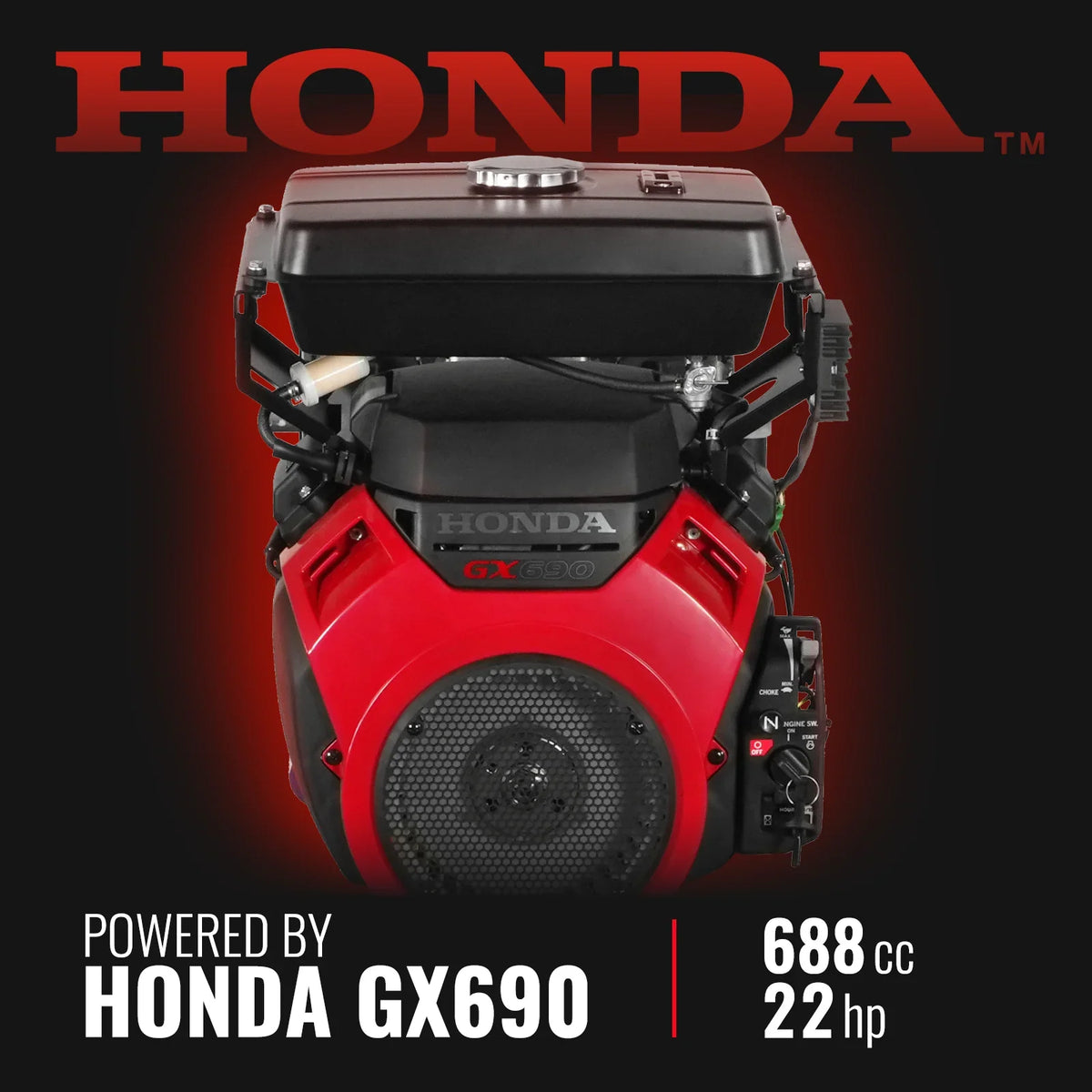 MechMaxx 8 inch HONDA GX690 E-Start 688cc 22hp Gas Powered 4 - Wheel Drum Wood Chipper with Taillight ,  B200