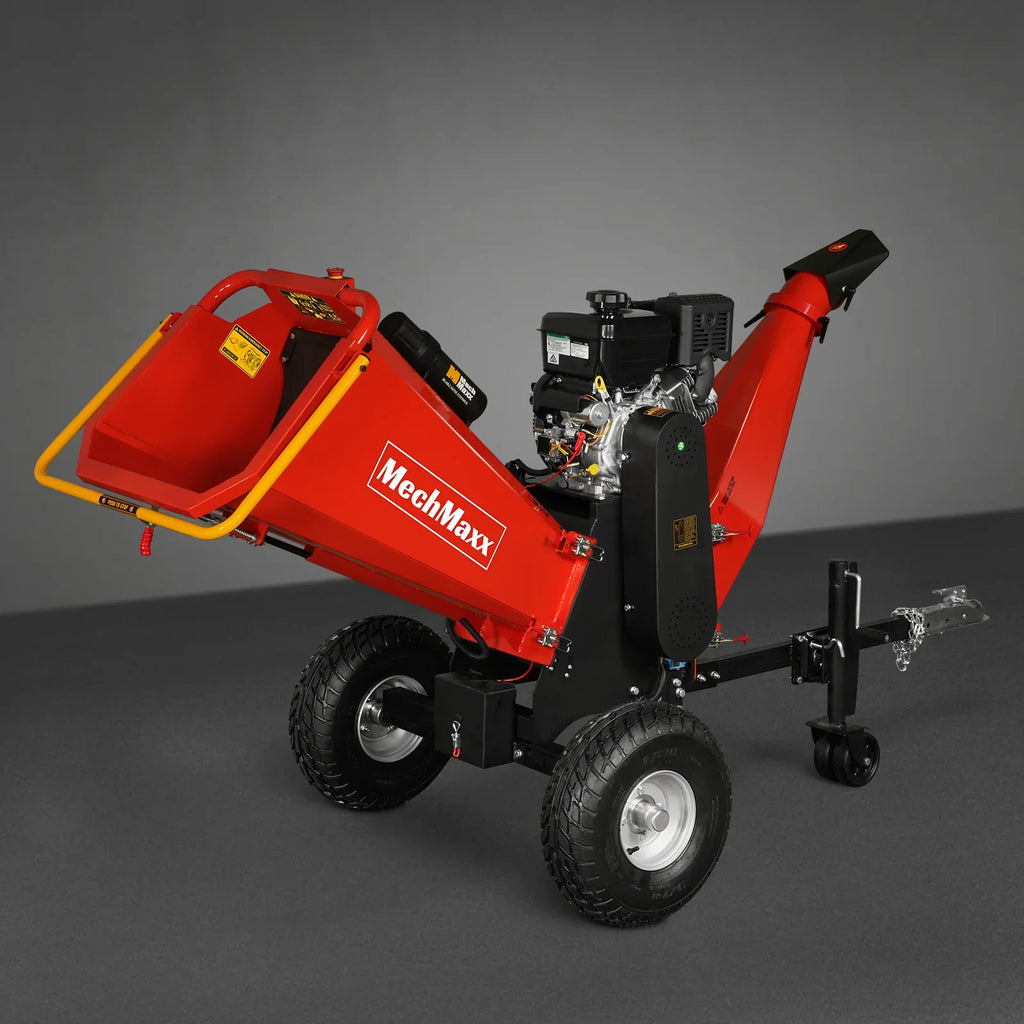 MechMaxx 6 inch E-start B&S VANGUARD 408cc 14hp Gasoline Engine Powered Drum Wood Chipper ,  P4206