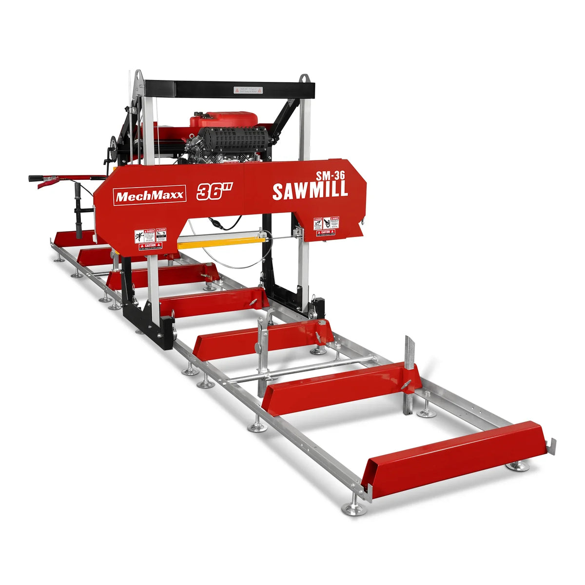 MechMaxx 36" MAX Portable Sawmill, 25HP 750cc ZONSEN V-Twin Engine, 35" Board Width, 20' Track Length, SM-36MAX