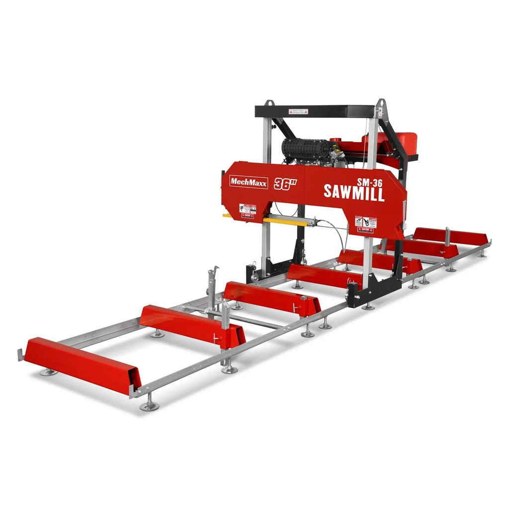 MechMaxx 36" MAX Portable Sawmill, 25HP 750cc ZONSEN V-Twin Engine, 35" Board Width, 20' Track Length, SM-36MAX