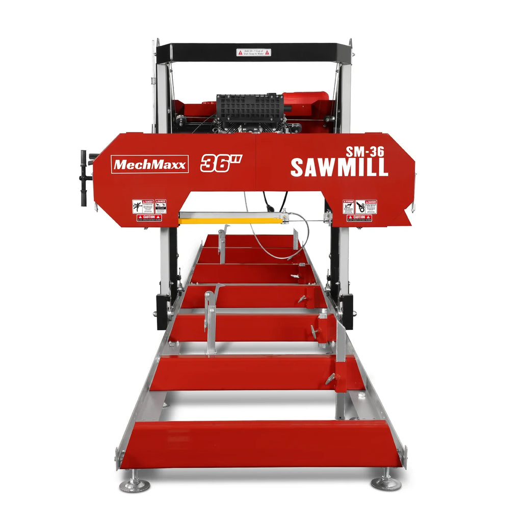 MechMaxx 36" MAX Portable Sawmill, 25HP 750cc ZONSEN V-Twin Engine, 35" Board Width, 20' Track Length, SM-36MAX