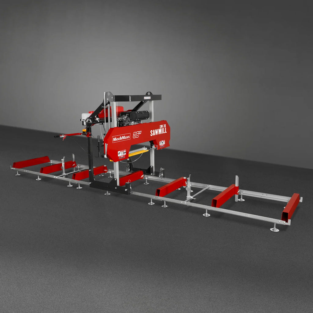 MechMaxx 36" MAX Portable Sawmill, 25HP 750cc ZONSEN V-Twin Engine, 35" Board Width, 20' Track Length, SM-36MAX