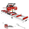 MechMaxx 36" MAX Portable Sawmill, 25HP 750cc ZONSEN V-Twin Engine, 35" Board Width, 20' Track Length, SM-36MAX